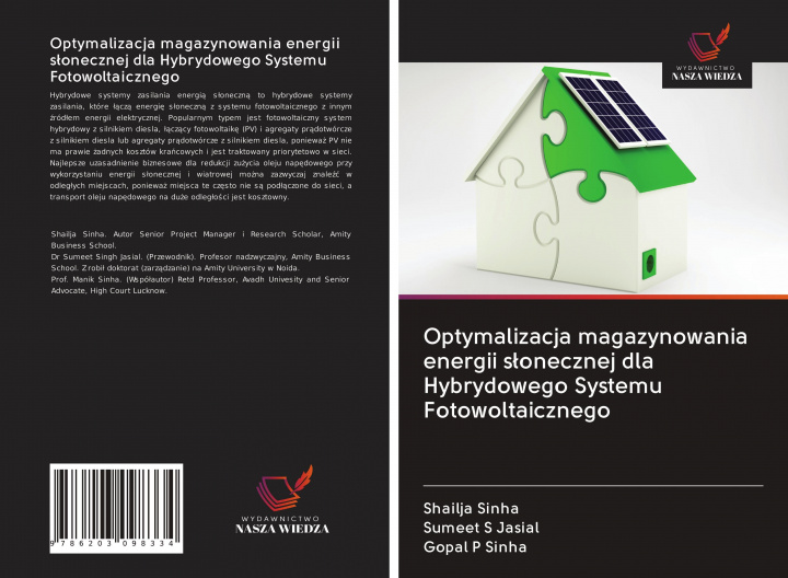 Book Optymalizacja magazynowania energii s?onecznej dla Hybrydowego Systemu Fotowoltaicznego Sumeet S Jasial