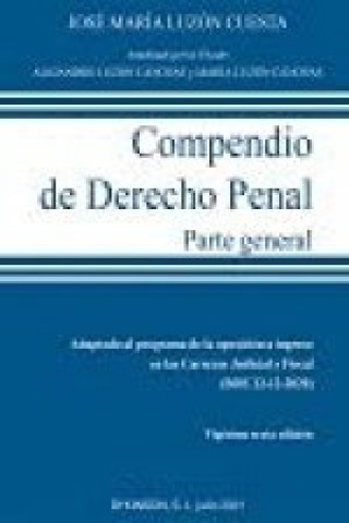 Книга COMPENDIO DE DERECHO PENAL. PARTE GENERAL. 2021 LUZON CUESTA