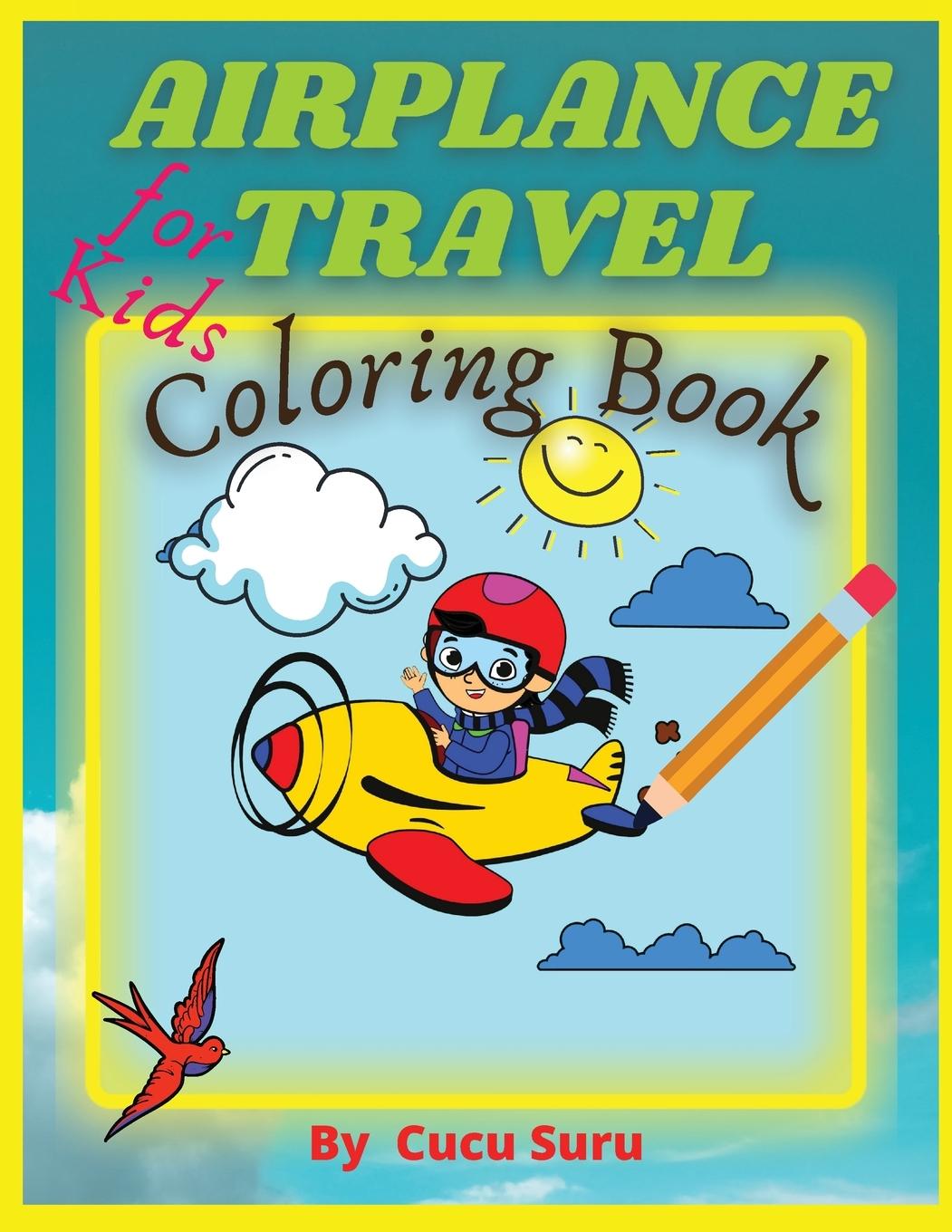 Książka AIRPLANE TRAVEL COLORING BOOK FOR KIDS 