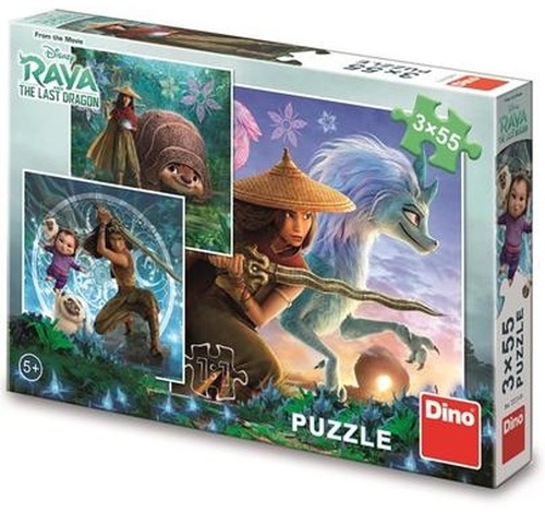 Hra/Hračka Puzzle 3x55 Raya a kamarádi 