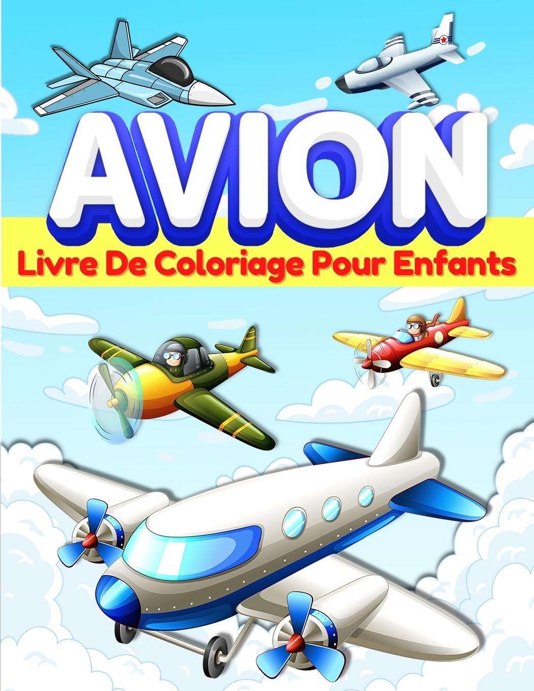 Carte Livre De Coloriage Avion Pour Les Enfants 
