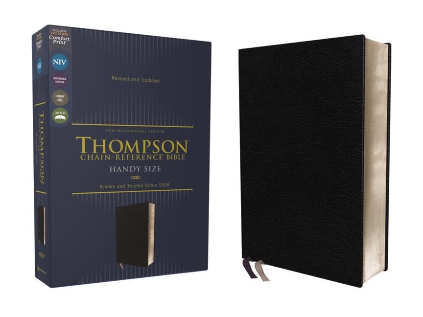 Kniha Niv, Thompson Chain-Reference Bible, Handy Size, European Bonded Leather, Black, Red Letter, Comfort Print 