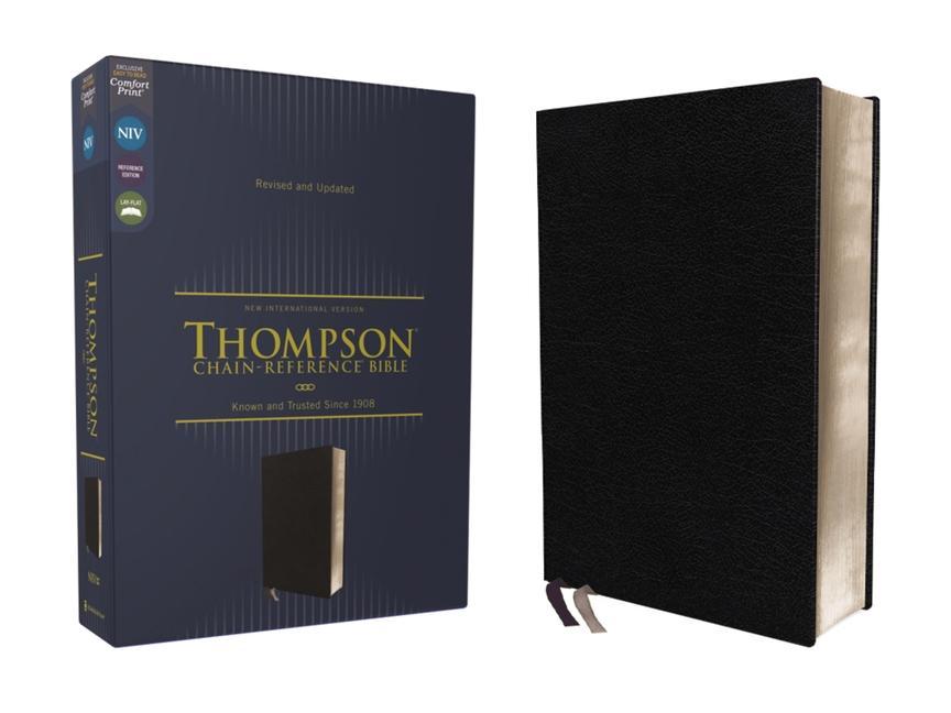 Kniha Niv, Thompson Chain-Reference Bible, European Bonded Leather, Black, Red Letter, Comfort Print 
