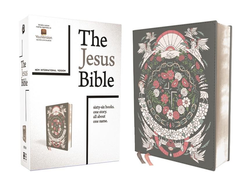 Carte The Jesus Bible Artist Edition, Niv, Leathersoft, Gray Floral, Comfort Print Passion