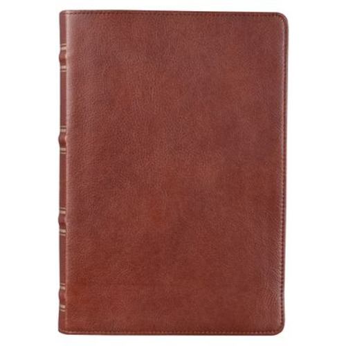 Kniha KJV Giant Print Full-Size Bible Brown Full Grain Leather 