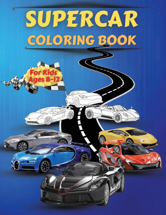 Книга Supercar Coloring Book For Kids Ages 8-12 