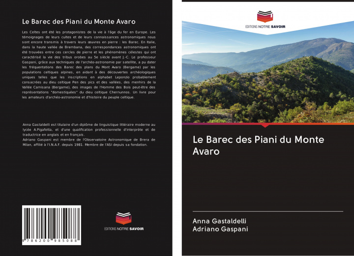 Buch Le Barec des Piani du Monte Avaro Adriano Gaspani