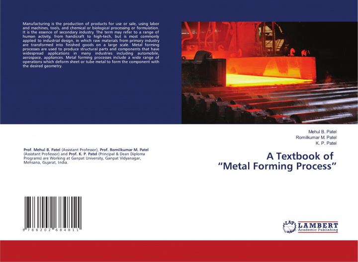 Książka A Textbook of ?Metal Forming Process? Romilkumar M. Patel