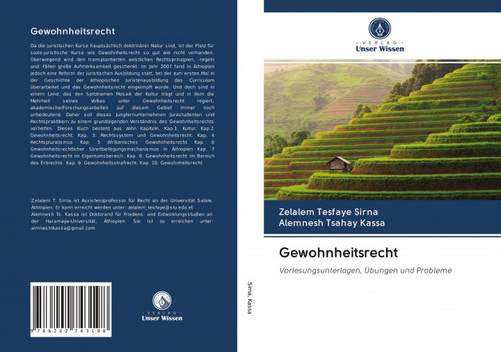 Knjiga Gewohnheitsrecht Alemnesh Tsahay Kassa