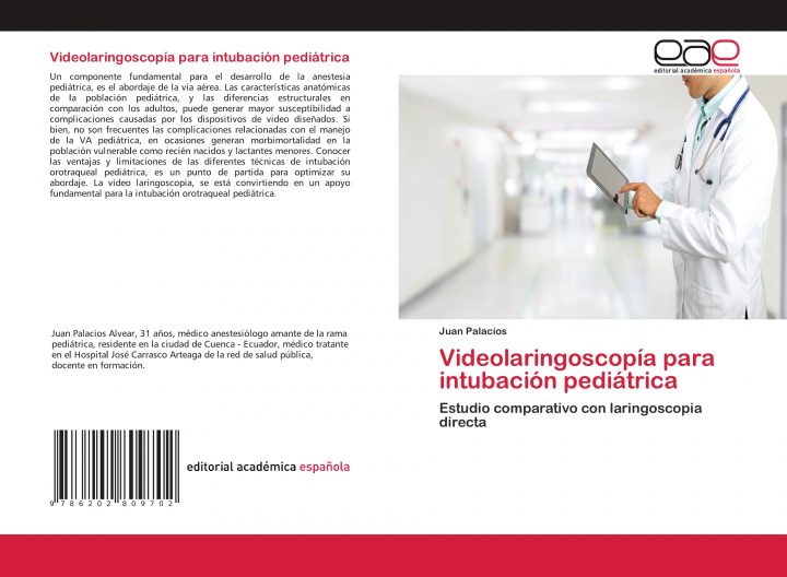 Knjiga Videolaringoscopía para intubación pediátrica Juan Palacios