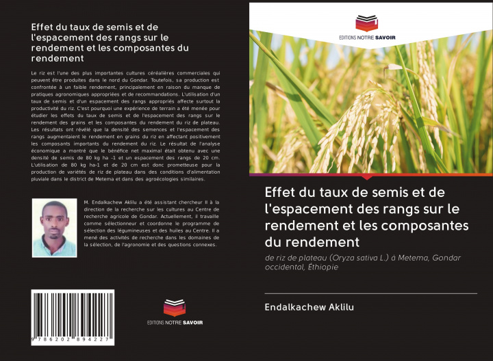 Buch Effet du taux de semis et de l'espacement des rangs sur le rendement et les composantes du rendement Endalkachew Aklilu