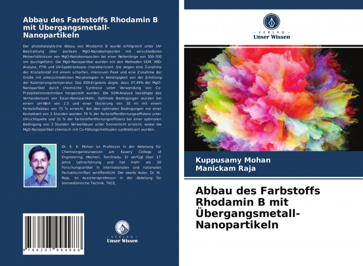 Knjiga Abbau des Farbstoffs Rhodamin B mit Übergangsmetall-Nanopartikeln Manickam Raja
