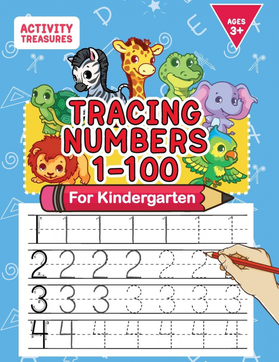 Book Tracing Numbers 1-100 For Kindergarten Activity Treasures