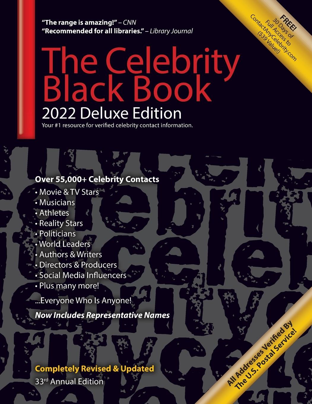 Carte The Celebrity Black Book 2022 (Deluxe Edition) for Fans, Businesses & Nonprofits 