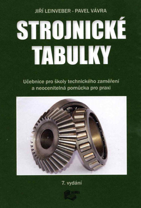 Knjiga Strojnické tabulky Pavel Vávra