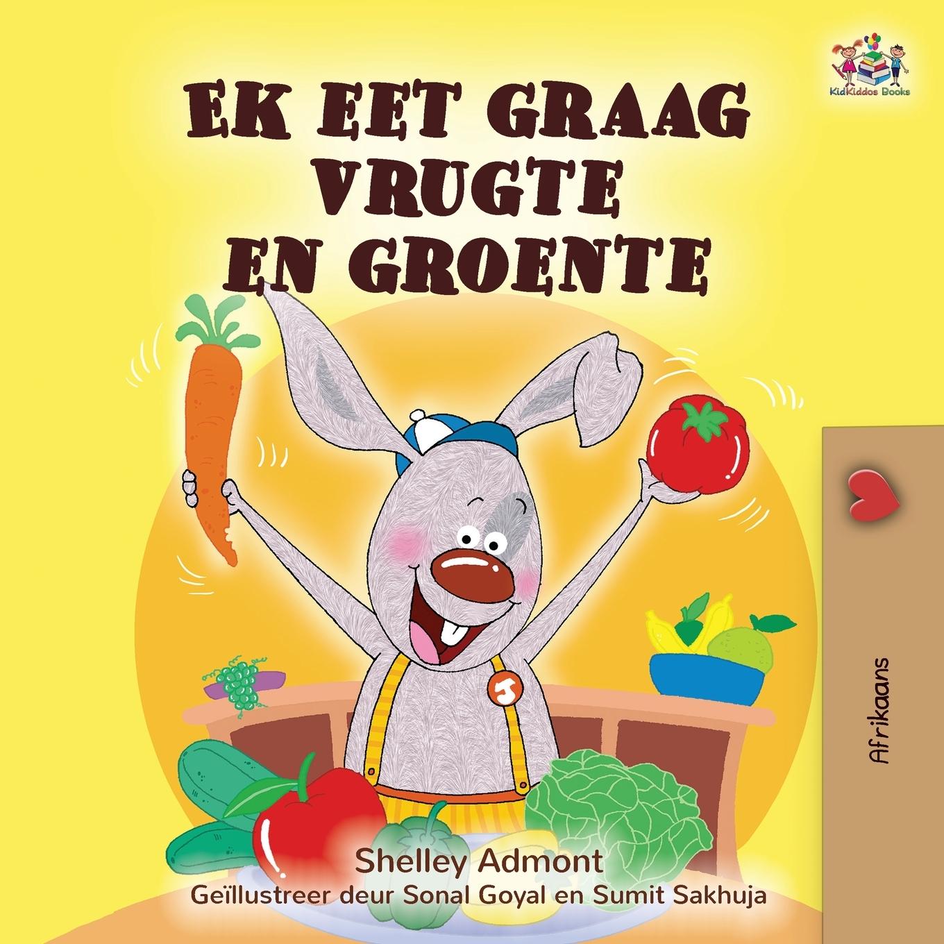 Könyv I Love to Eat Fruits and Vegetables (Afrikaans Children's book) Kidkiddos Books