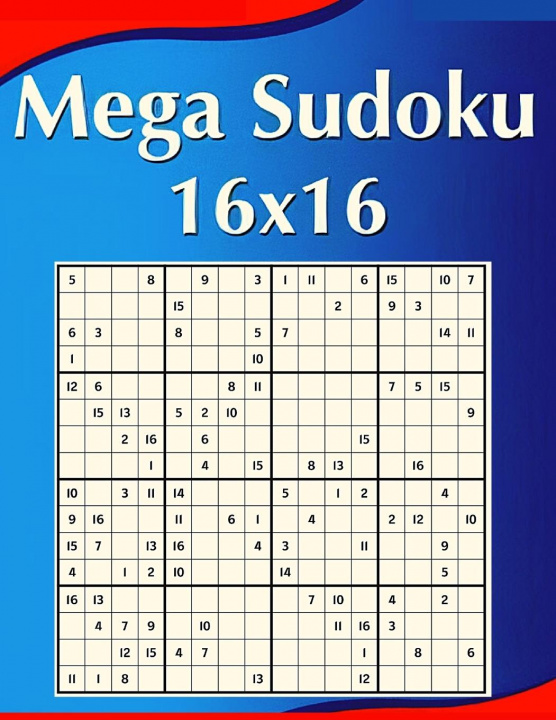 Книга 16 x 16 Mega Sudoku Large Print 
