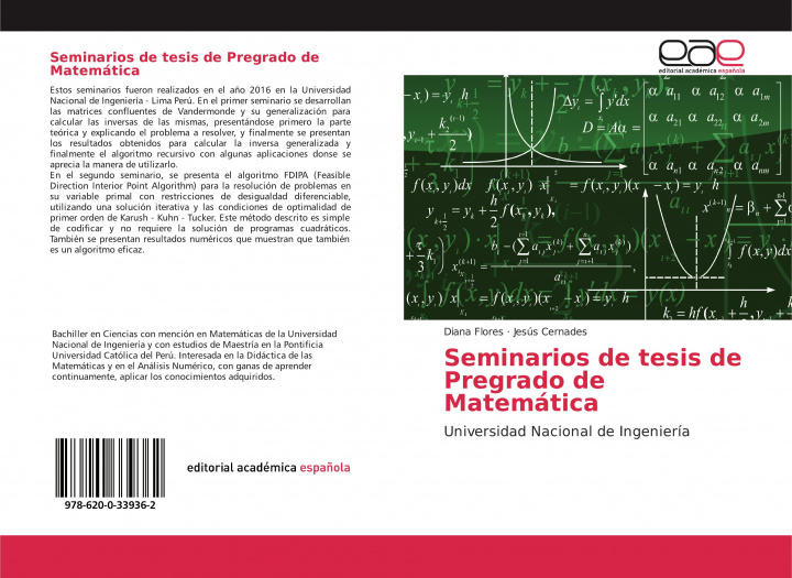 Kniha Seminarios de tesis de Pregrado de Matemática Jesús Cernades