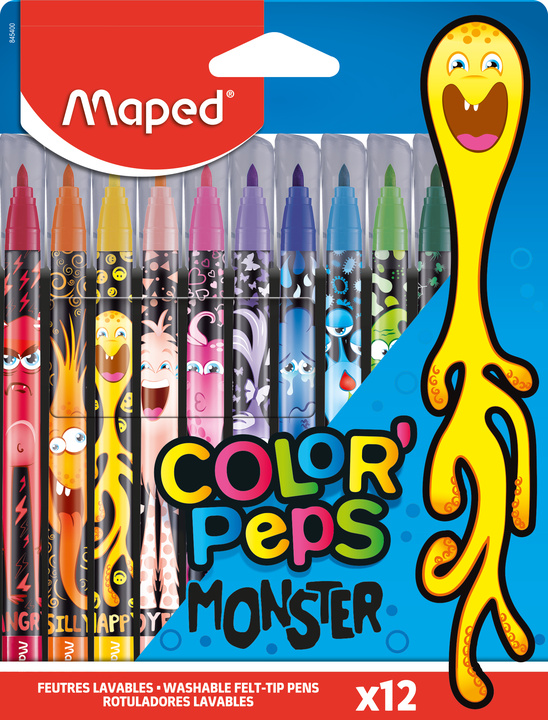 Kniha Fixy Maped Color Peps Monsters 12ks 