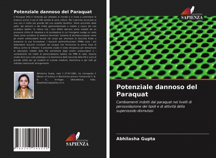 Knjiga Potenziale dannoso del Paraquat Abhilasha Gupta