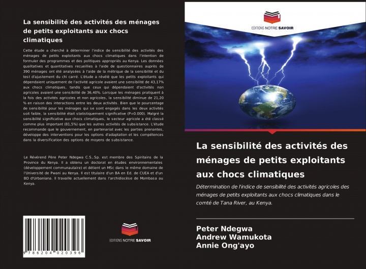 Knjiga La sensibilité des activités des ménages de petits exploitants aux chocs climatiques Andrew Wamukota