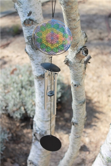 Βιβλίο Carillon à vent Attrape-soleil Fleur de Vie 46 cm 