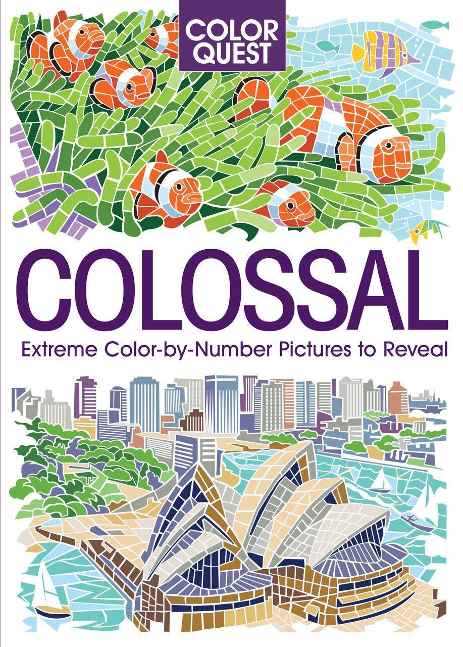 Книга Color Quest: Colossal: The Ultimate Color-By-Number Challenge John Woodcock