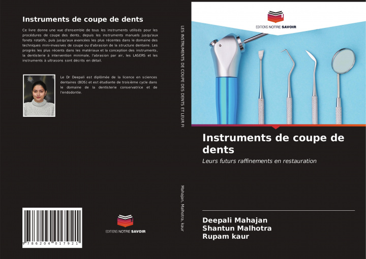 Boek Instruments de coupe de dents Shantun Malhotra