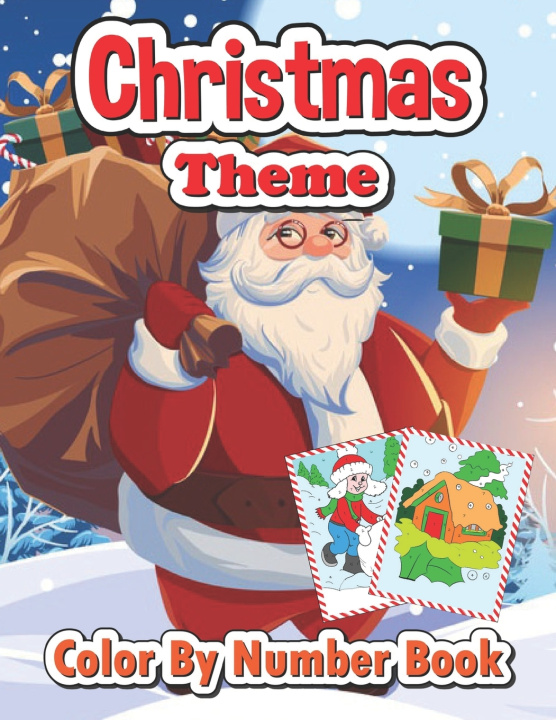 Knjiga Christmas theme color by number book Turner Spike Turner