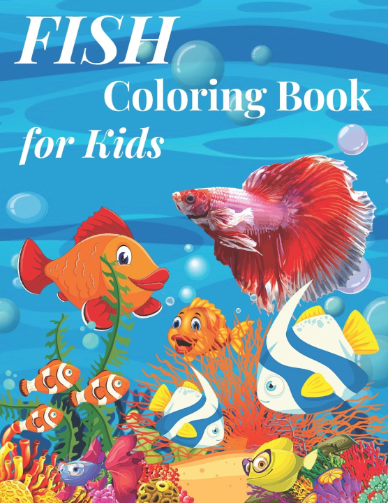 Książka Fish Coloring Book for Kids Sowle Kaddie Sowle