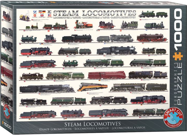 Játék Puzzle 1000 Steam Locomotives 6000-0090 