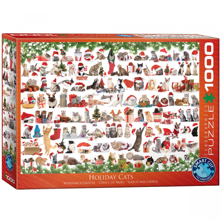 Book Puzzle 1000 Holiday Cats 6000-0940 