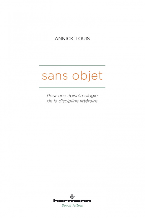 Knjiga Sans objet Annick Louis