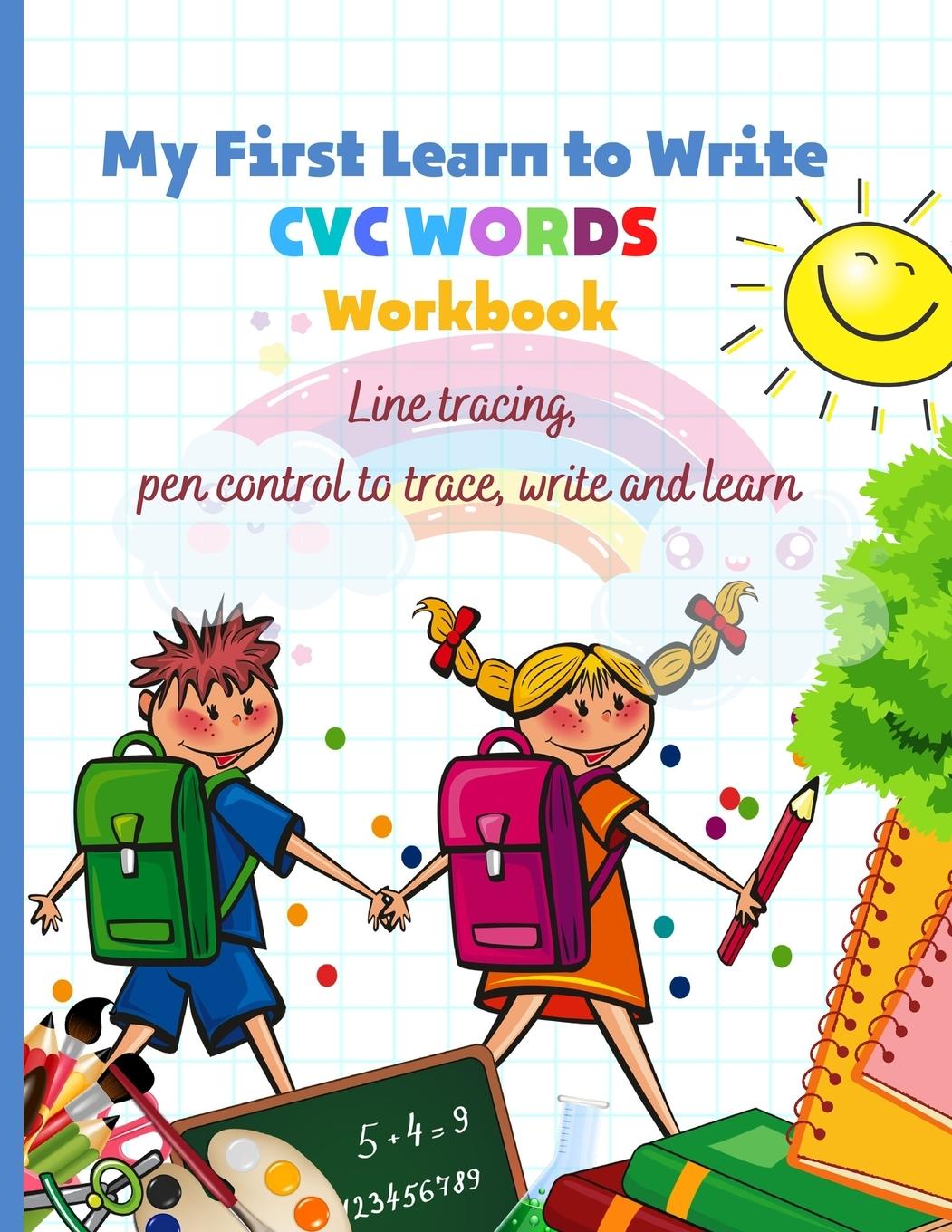 Carte My First Learn to Write CVC WORDS Workbook Line tracing, pen control to trace, write and learn 