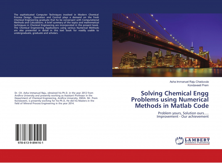 Knjiga Solving Chemical Engg Problems using Numerical Methods in Matlab Code Kondaveeti Prem