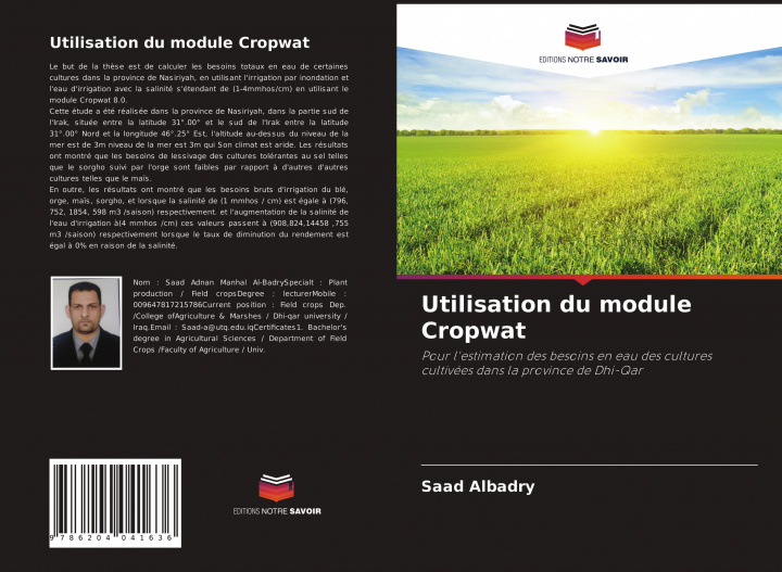 Buch Utilisation du module Cropwat Saad Albadry