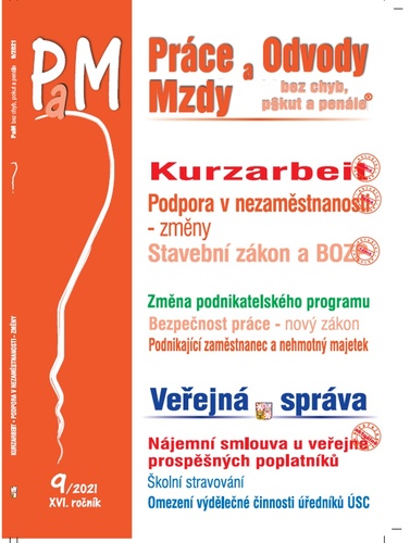 Könyv Práce a mzdy 9/2021 – Kurzarbeit Ladislav Jouza