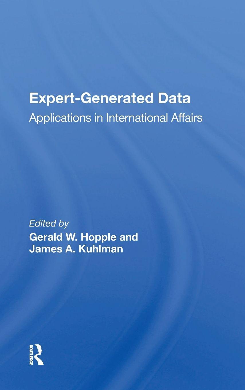 Knjiga Expert-generated Data Gerald W. Hopple