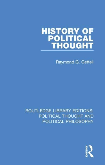 Knjiga History of Political Thought Raymond G. Gettell