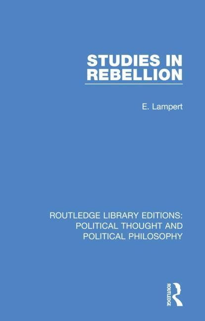 Knjiga Studies in Rebellion E. Lampert