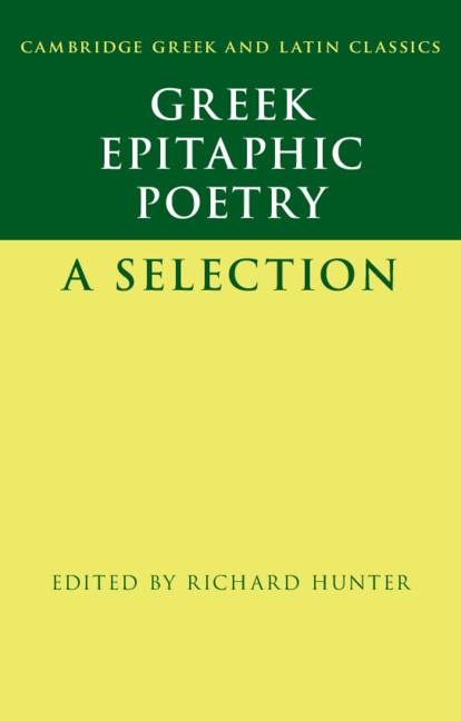 Livro Greek Epitaphic Poetry Richard Hunter