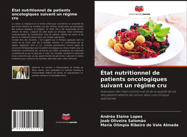 Kniha Etat nutritionnel de patients oncologiques suivant un regime cru Joab Oliveira Salom?o