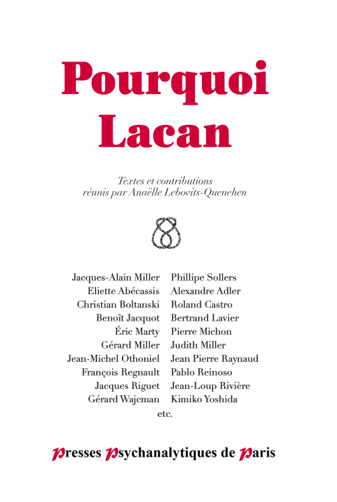 Book Pourquoi Lacan Lebovits-Quenehen