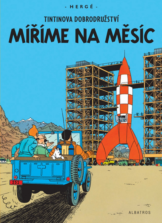 Kniha Tintinova dobrodružství Míříme na Měsíc Hergé