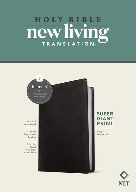 Könyv NLT Super Giant Print Bible, Filament Enabled Edition (Red Letter, Leatherlike, Black) 