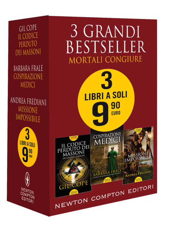 Könyv 3 grandi bestseller. Mortali congiure: Il codice perduto dei massoni-Cospirazione Medici-Missione impossibile Gil Cope