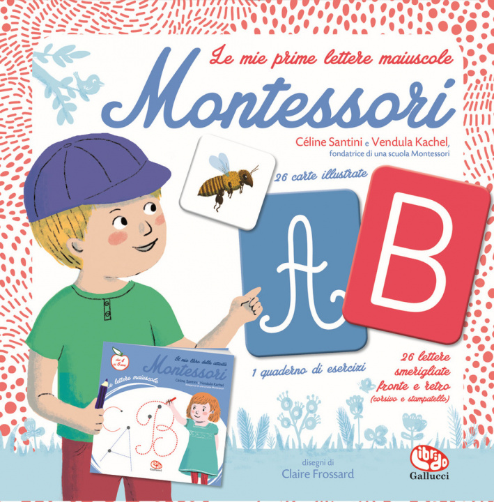 Kniha mie prime lettere maiuscole Montessori Céline Santini