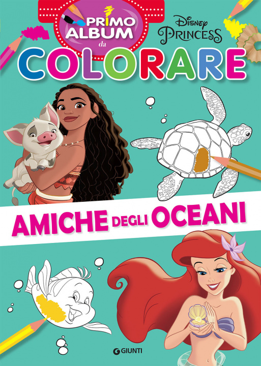 Książka Amiche degli oceani. Primo album da colorare 