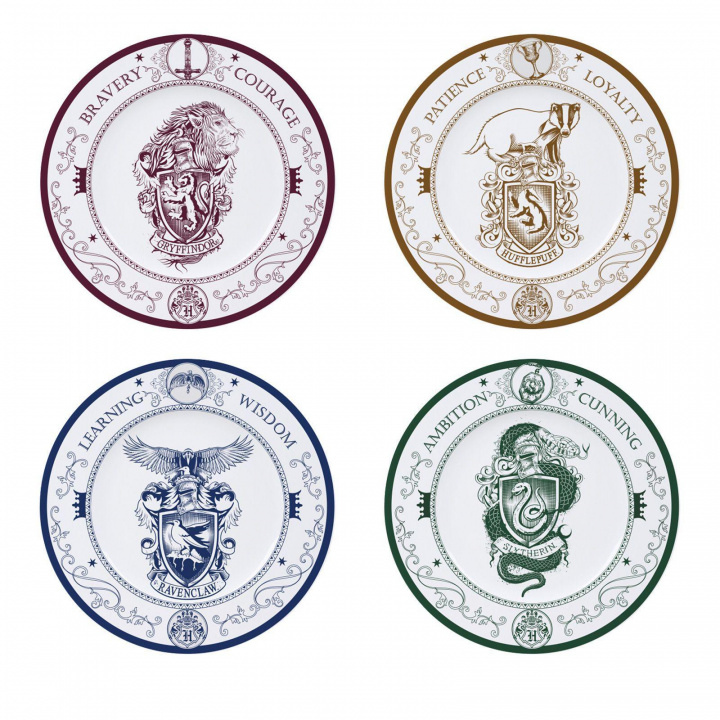 Game/Toy HARRY POTTER - Set of 4 Plates - Hogwarts Houses 