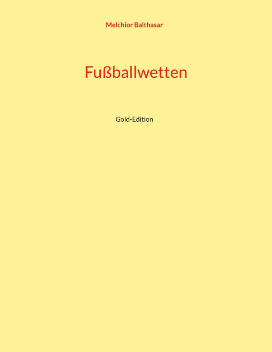 Knjiga Fußballwetten 